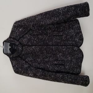 Sandro sportswear black & white tweed evening jacket, blazer, womens size medium